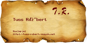Tuss Róbert névjegykártya